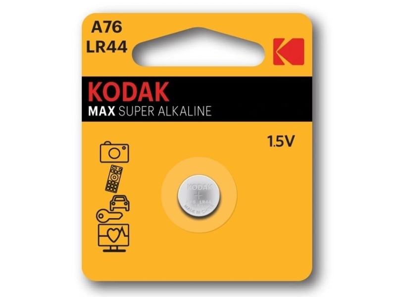 Monočlánok LR 44/ A76, Kodak, gombíkový